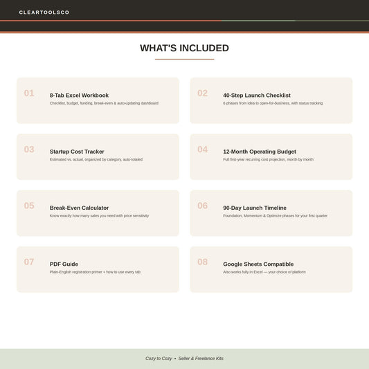 Business Plan Template & Startup Planner | New Business Planner | Financial Planning Kit | Product Launch Planner|Excel|