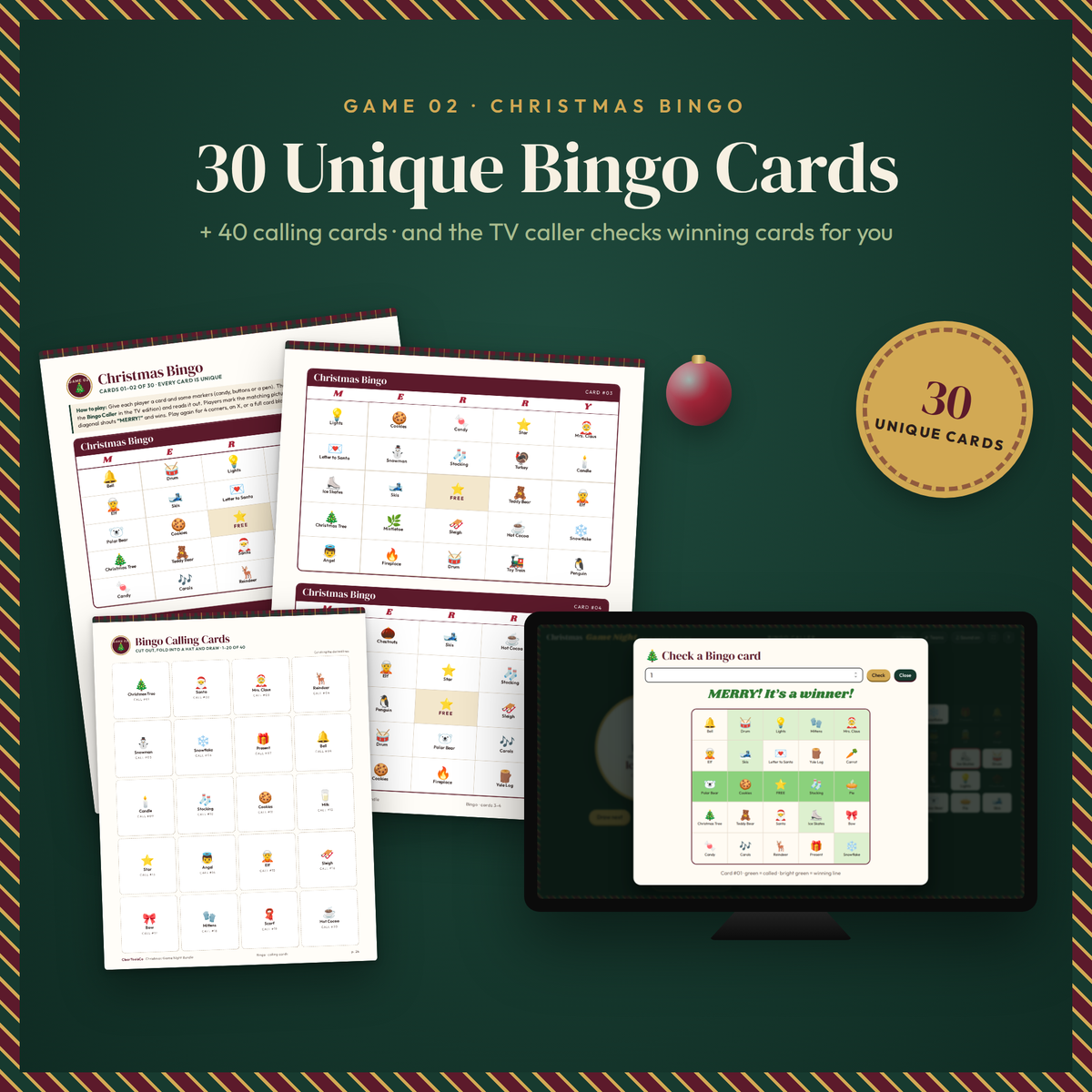 Christmas Party Games for Adults, Christmas Game Bundle, Printable and TV Zoom Edition, Office Party Games, Family Trivia and Bingo