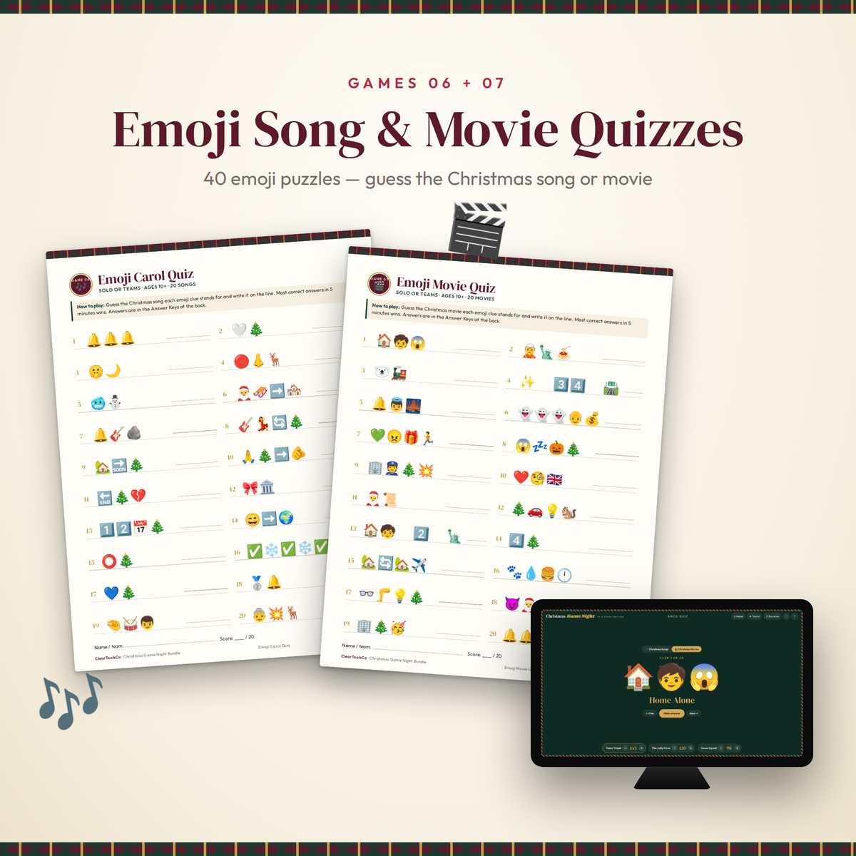 Christmas Party Games for Adults, Christmas Game Bundle, Printable and TV Zoom Edition, Office Party Games, Family Trivia and Bingo