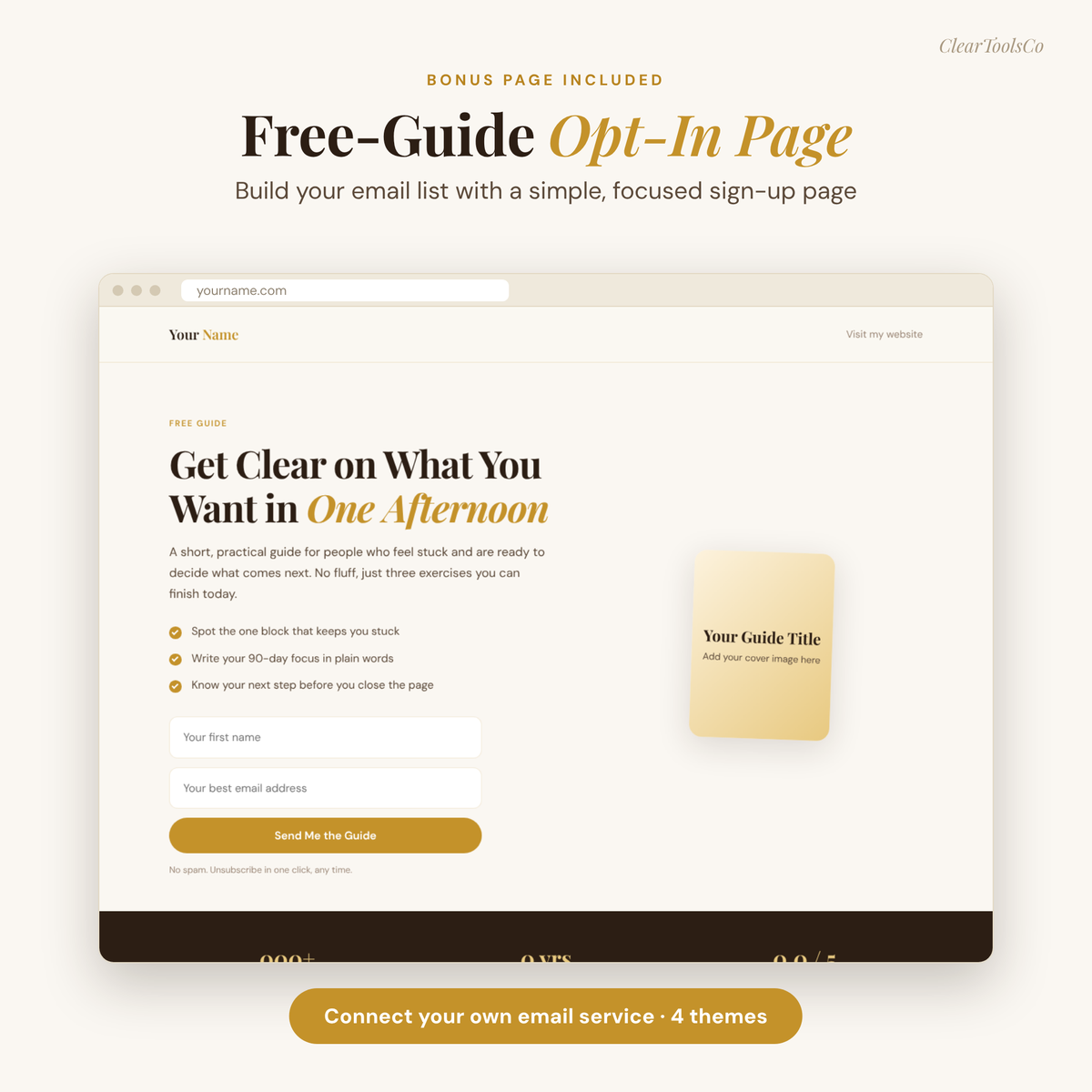Coaching Website Template | HTML Life Coach Website + Opt-In & Thank-You Pages | For Coaches, Therapists, Consultants | No Monthly Fee