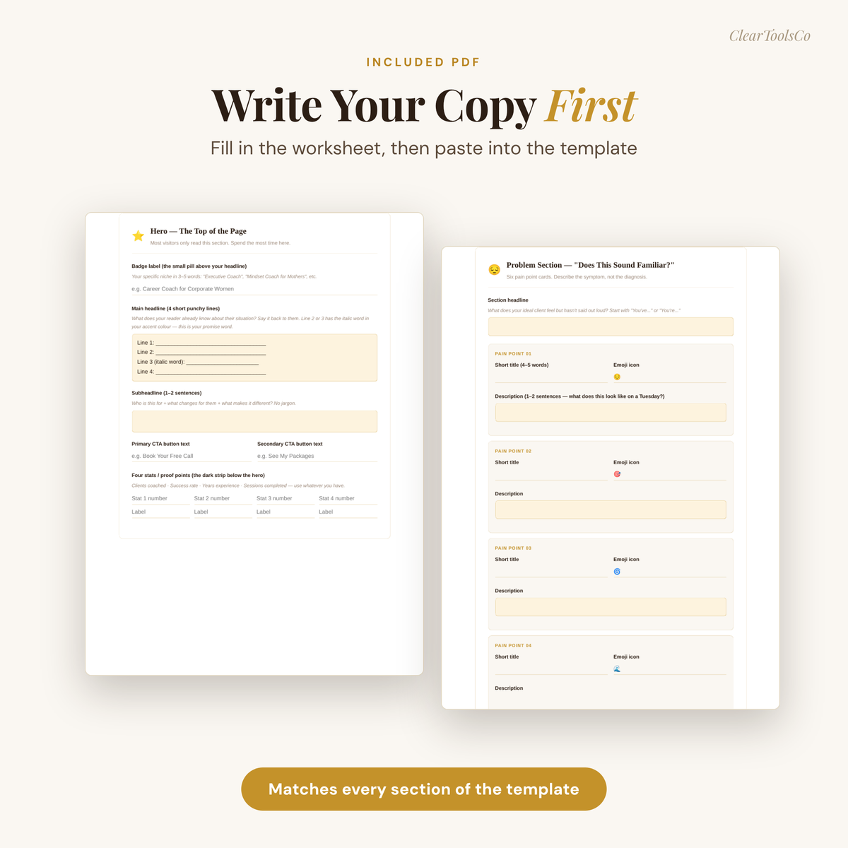 Coaching Website Template | HTML Life Coach Website + Opt-In & Thank-You Pages | For Coaches, Therapists, Consultants | No Monthly Fee