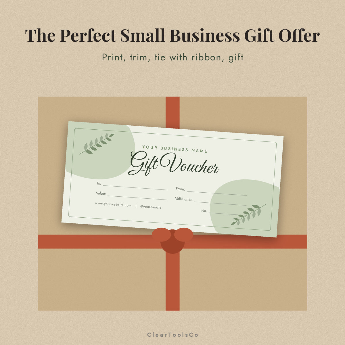 Editable Gift Certificate Template, Printable Gift Voucher for Small Business, Salon Spa Massage Photographer Gift Card, Instant Download