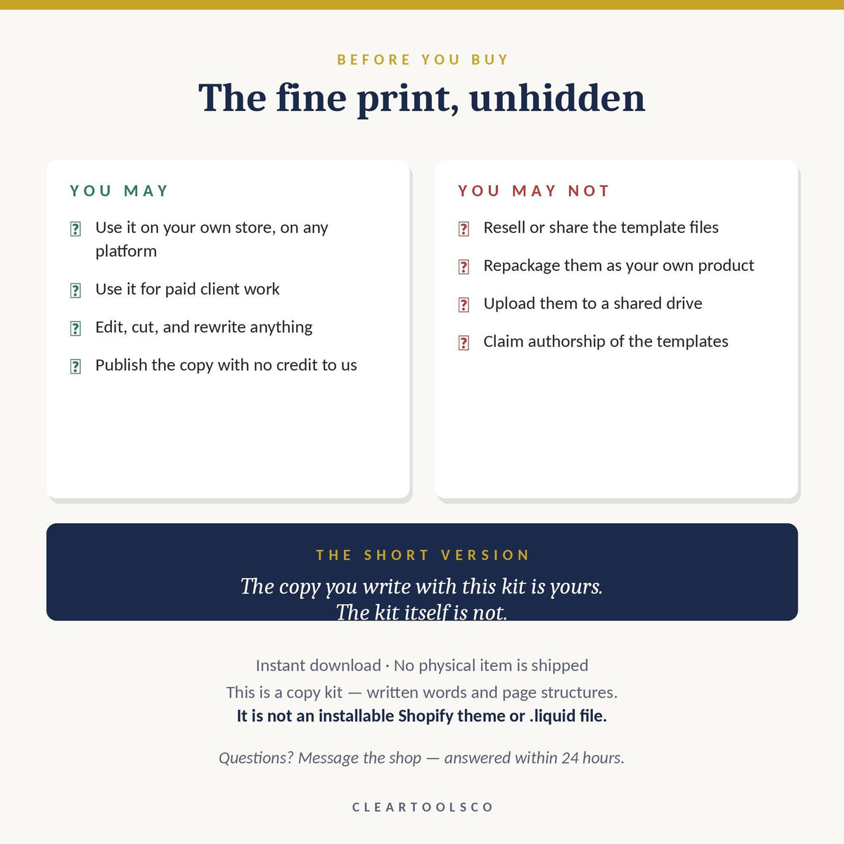 Shopify Website Copy Kit | Product Page & Homepage Copy | Done-for-You Ecommerce Website Copy | Shopify Copywriting Temp