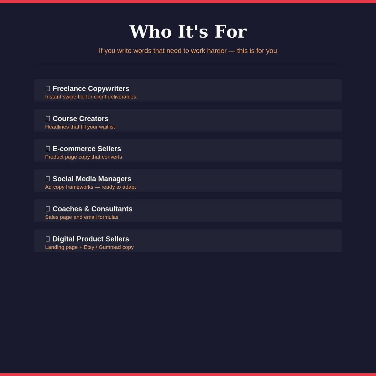 Copywriting Swipe File | 100 Headlines & 50 CTAs | Landing Page Ad Email Templates PDF