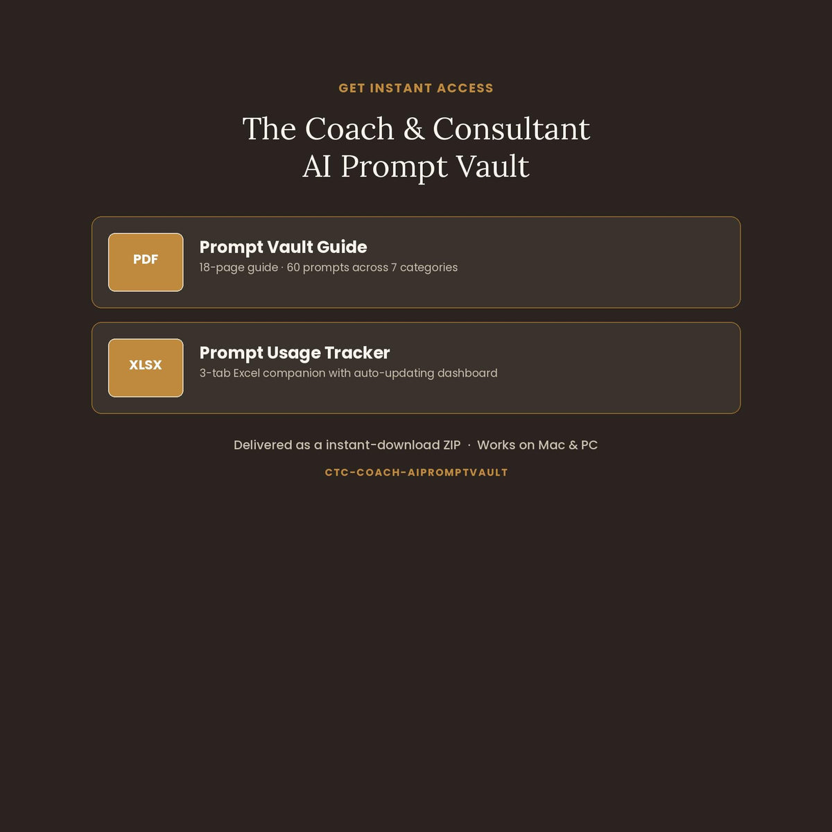 AI Prompt Pack for Coaches and Consultants| ChatGPT Prompts for Client Sessions, Proposals, Content| Business Prompt Vau