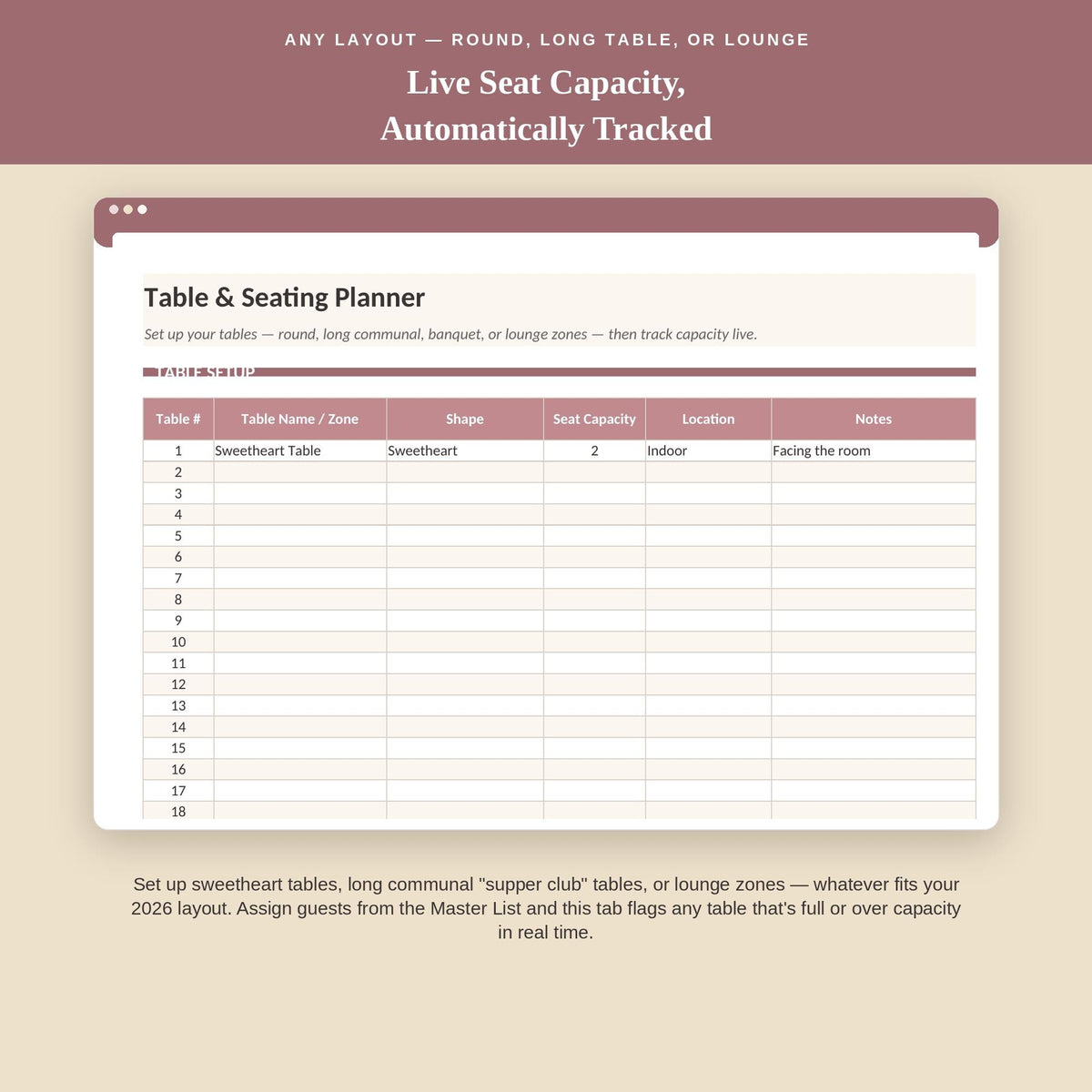 Wedding Guest List & Seating Chart Planner | Editable Excel Google Sheets RSVP Tracker | Digital Wedding Weekend Organiz
