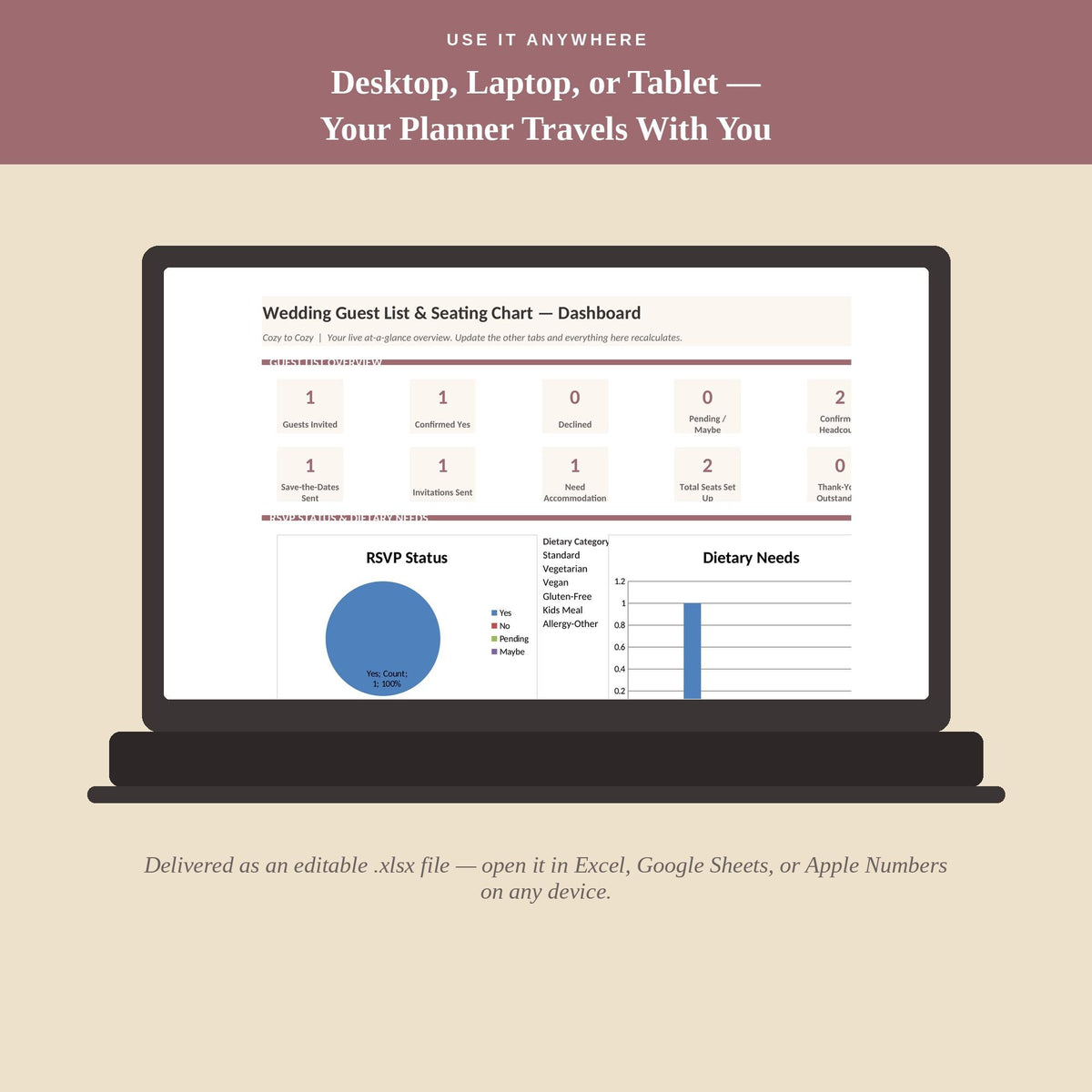 Wedding Guest List & Seating Chart Planner | Editable Excel Google Sheets RSVP Tracker | Digital Wedding Weekend Organiz