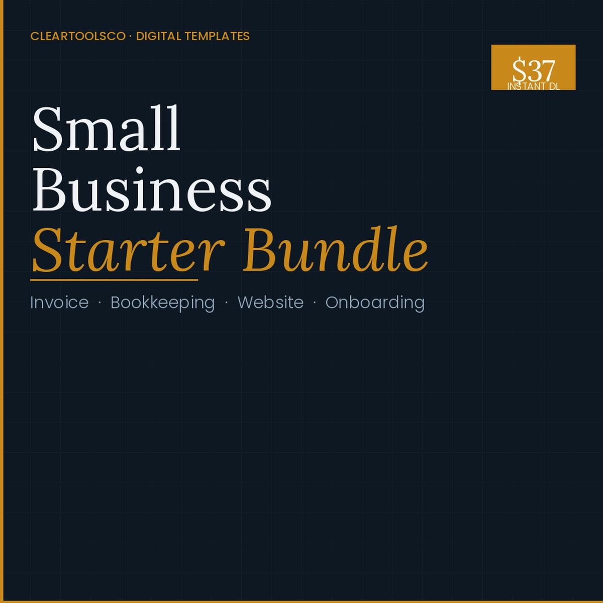Small Business Starter Bundle | Invoice Tracker + Bookkeeping Spreadsheet + Website Template + Client Onboarding | Digit