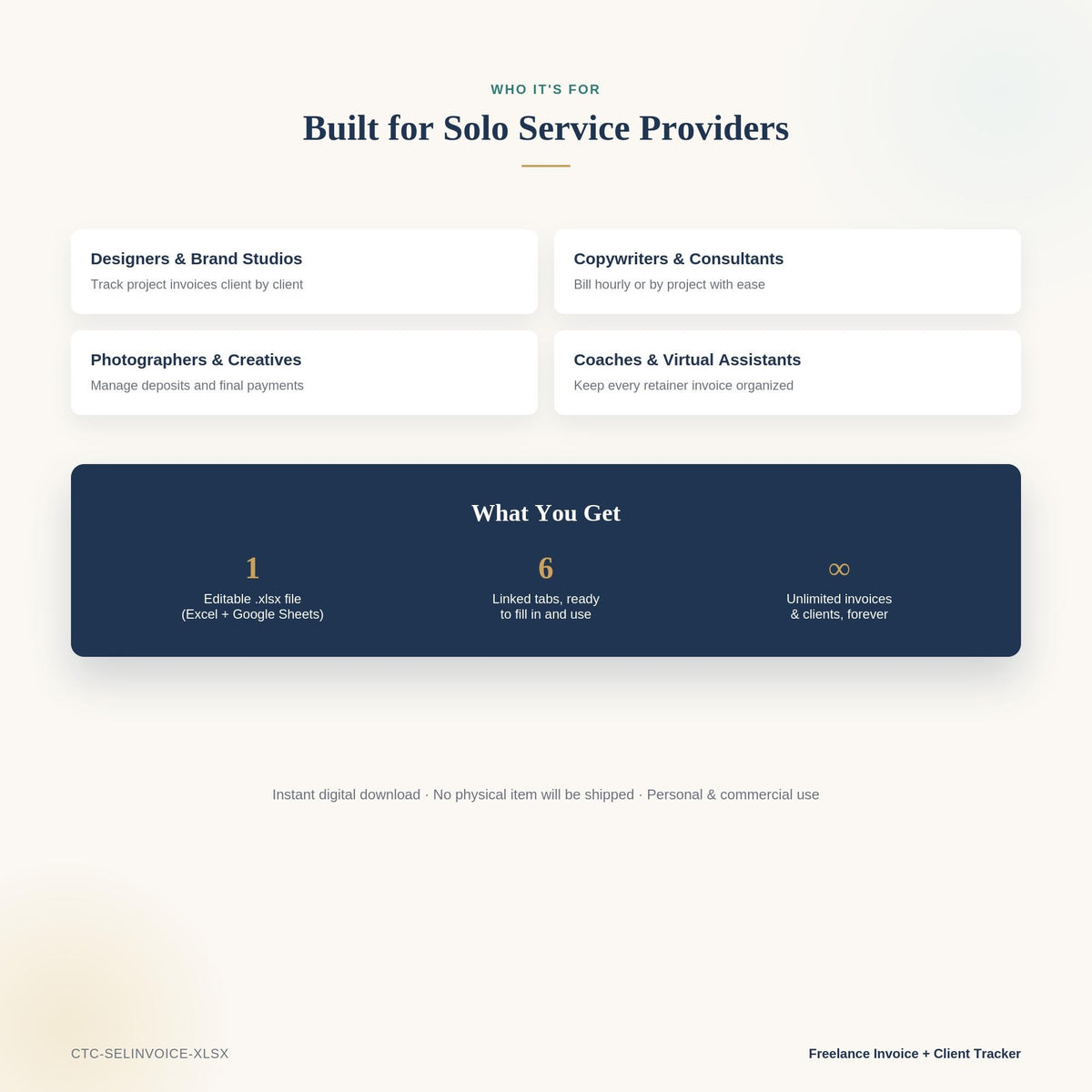 Invoice Tracker Excel Template | Freelance Client & Payment Status Log, Business Bookkeeping, Expense Spreadsheet