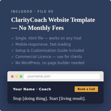 Coach & Creator Copy Bundle +Lead Magnet + Ecommerce Emails + Copywriting Swipe File + Coaching Copy + Coaching HTML Tem