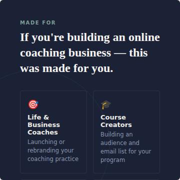 Coach & Creator Copy Bundle +Lead Magnet + Ecommerce Emails + Copywriting Swipe File + Coaching Copy + Coaching HTML Tem