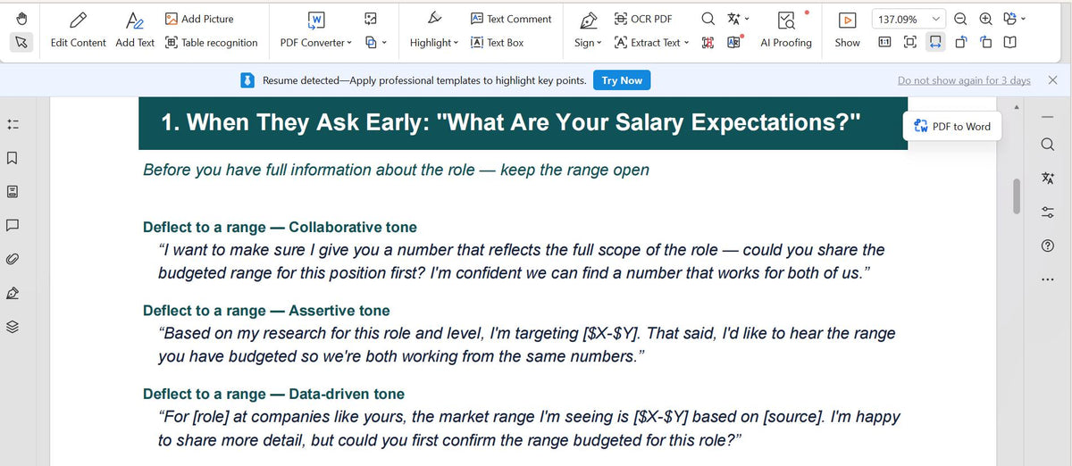 Resume Template & Interview Prep Kit | STAR Answer Builder, 120 Question Bank, Salary Negotiation Scripts | Excel + Goog