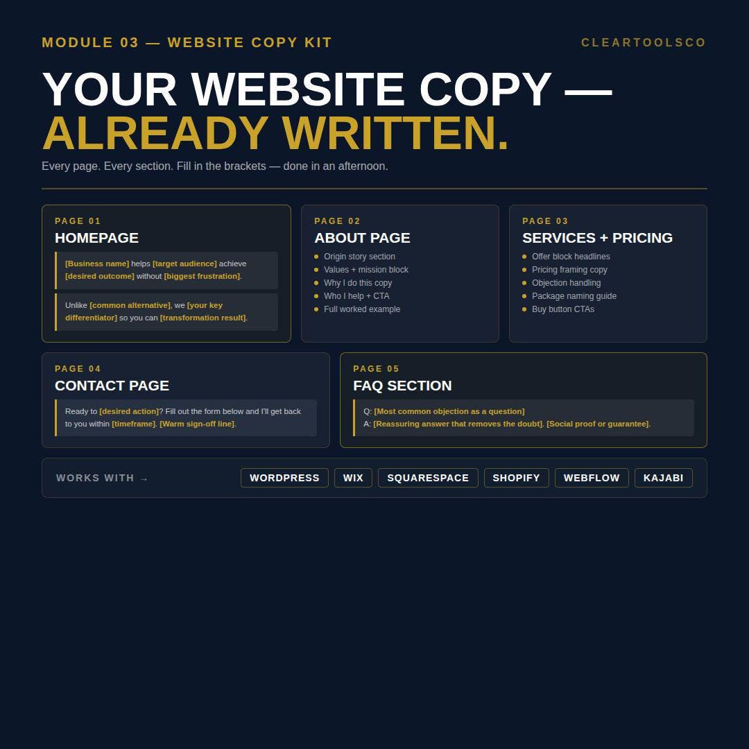 Social Media Content Planner | Content Creation Planner | Website Copy Kit | 60 Templates Digital Download