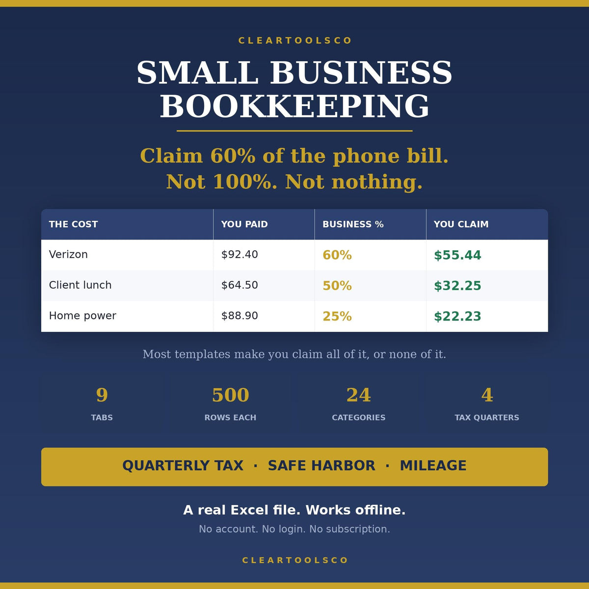 Small Business Bookkeeping Spreadsheet, Small Business Expense Tracker, Income and Expense Tracker Excel, Google Sheets 