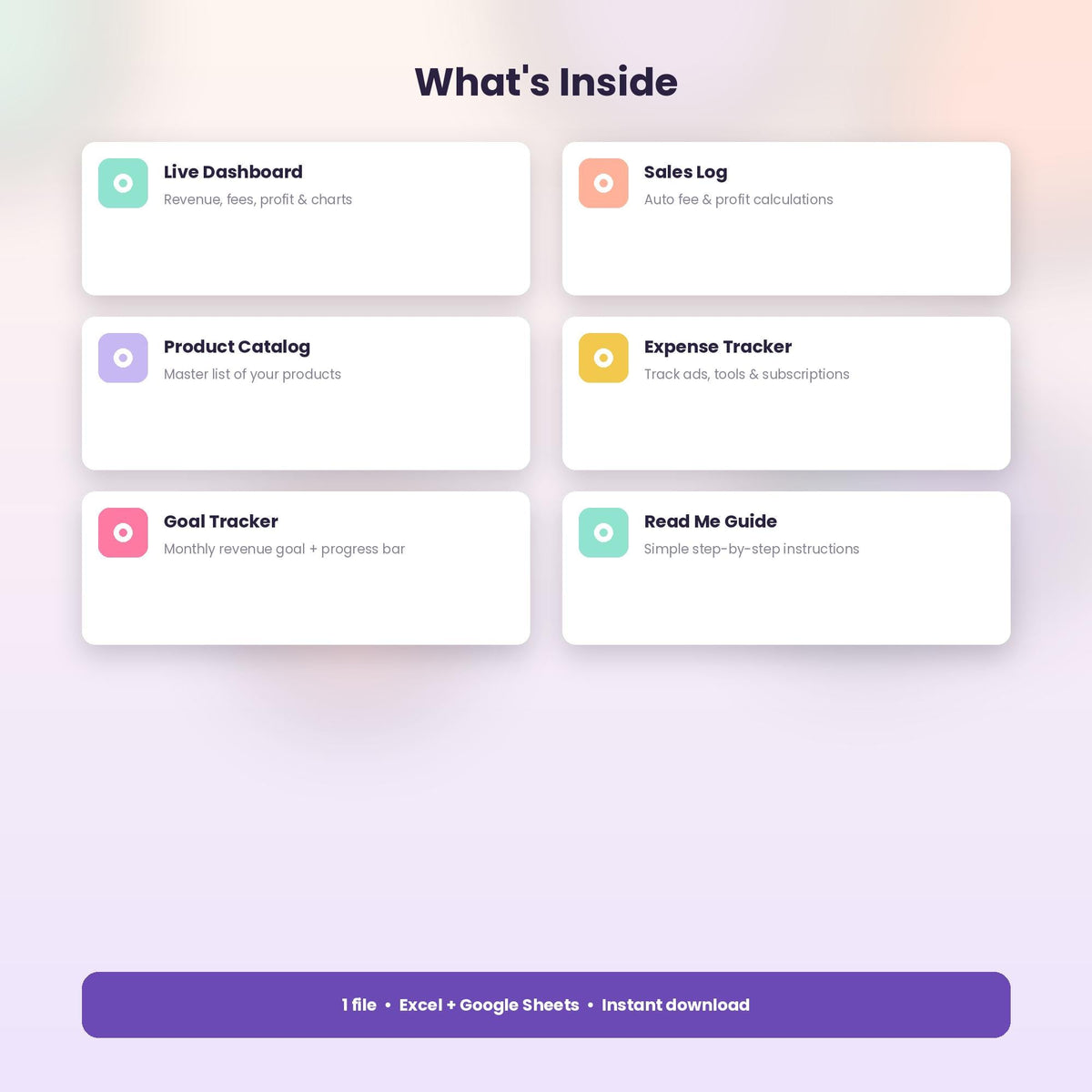Etsy Seller Income Tracker | Sales & Profit Spreadsheet Template | Small Business Planner | Excel Google Sheets Download