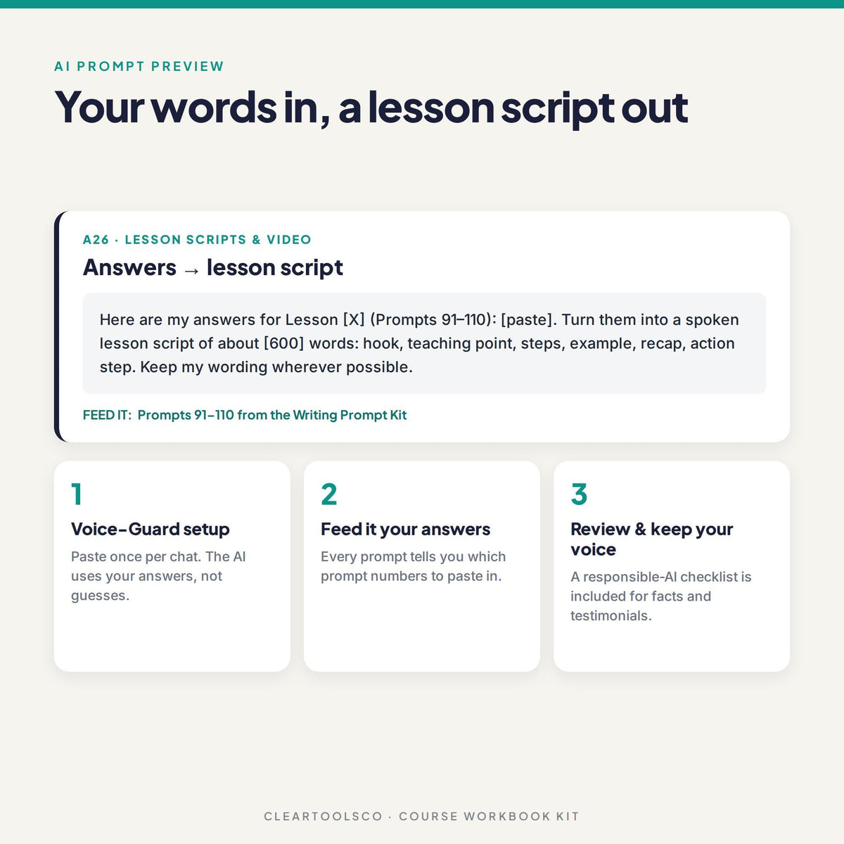 Course Workbook Template, 360 Writing Prompts & ChatGPT AI Prompts, Curriculum Planner, Online Course Creator, Coaching 
