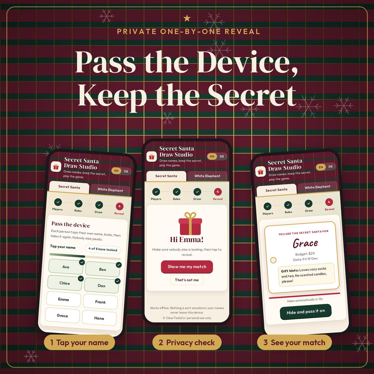 Secret Santa Questionnaire and Name Draw Generator, White Elephant Rules, Office Gift Exchange Game, Wichteln, Printable