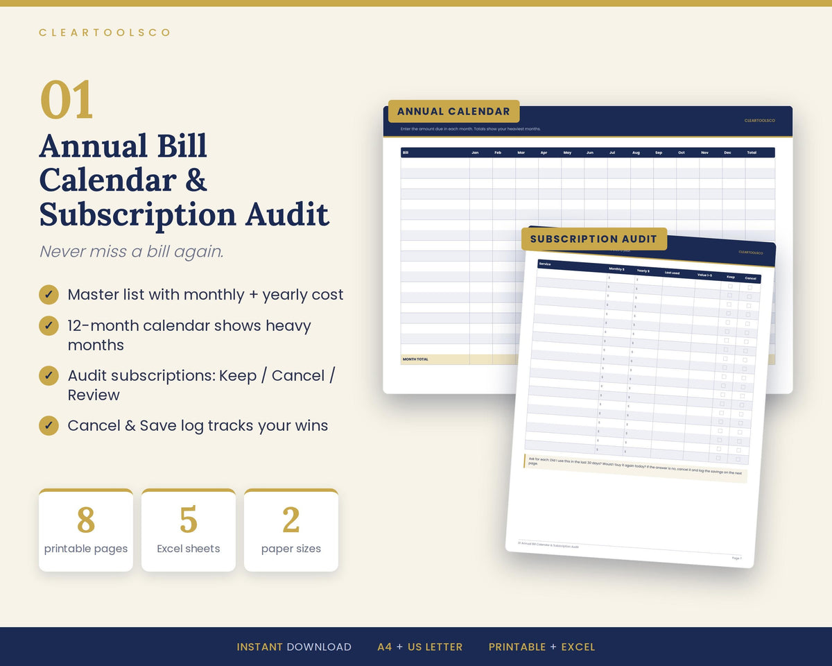 Budget Planner Bundle | Personal Finance Planner | Debt Payoff Tracker, Savings Challenge, Bill Tracker | Printable Exce