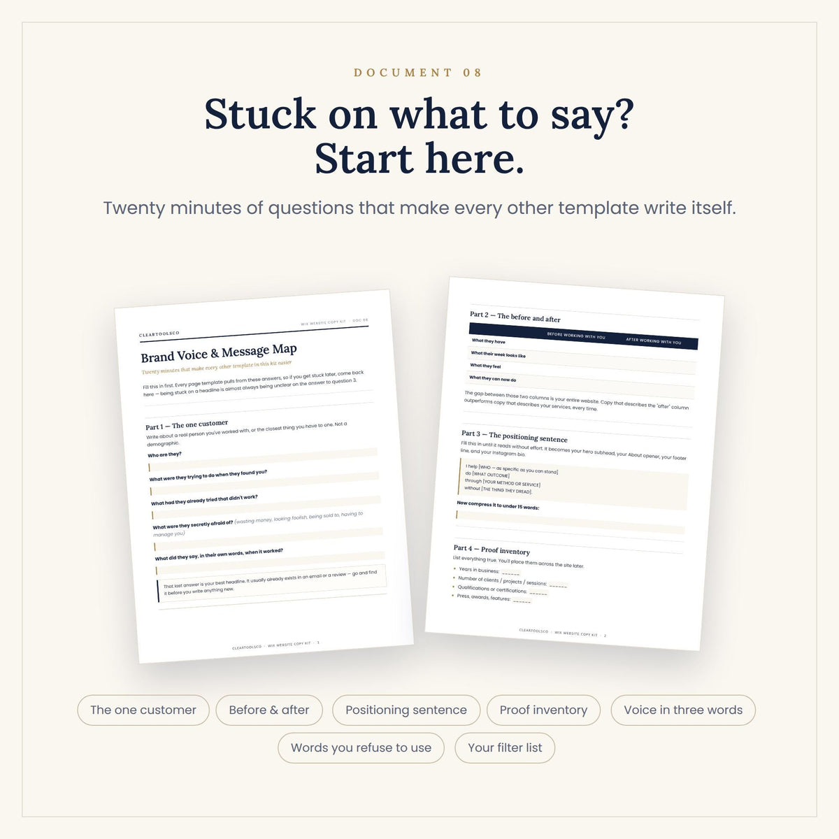 Wix Website Template Copy Kit, Landing Page Template & Wix Website Design Content, Homepage About Services for Small Bus