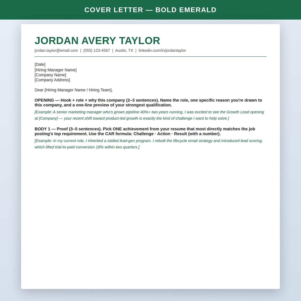 ATS Resume Template | Resume + Cover Letter Kit Word Google Docs | CV Template | Job Application Tracker | Instant Downl
